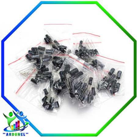 KIT CONDENSADOR ELECTROLITICO (120PZAS) 12 VALORES