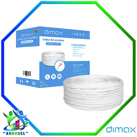 CABLE PARA ALARMAS 4HILOS UNIFILAR 22AWG