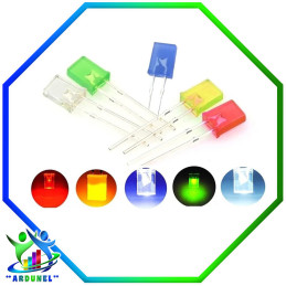 DIODO LED RECTANGULAR 2V 20MA