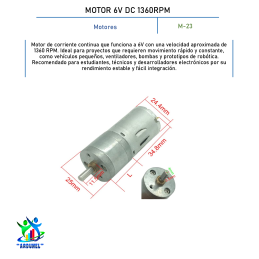 MOTOR 6V DC 1360RPM