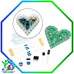 KIT DE BRICOLAJE CON LUZ LED EN FORMA DE CORAZON LM358
