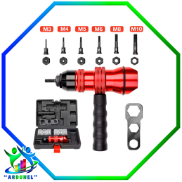 KIT ADAPTADOR DE TUERCAS DE REMACHE PARA TALADRO ELECTRICO