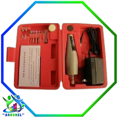 KIT DE TALADRO ELÉCTRICO CON CAJA DE PLÁSTICO